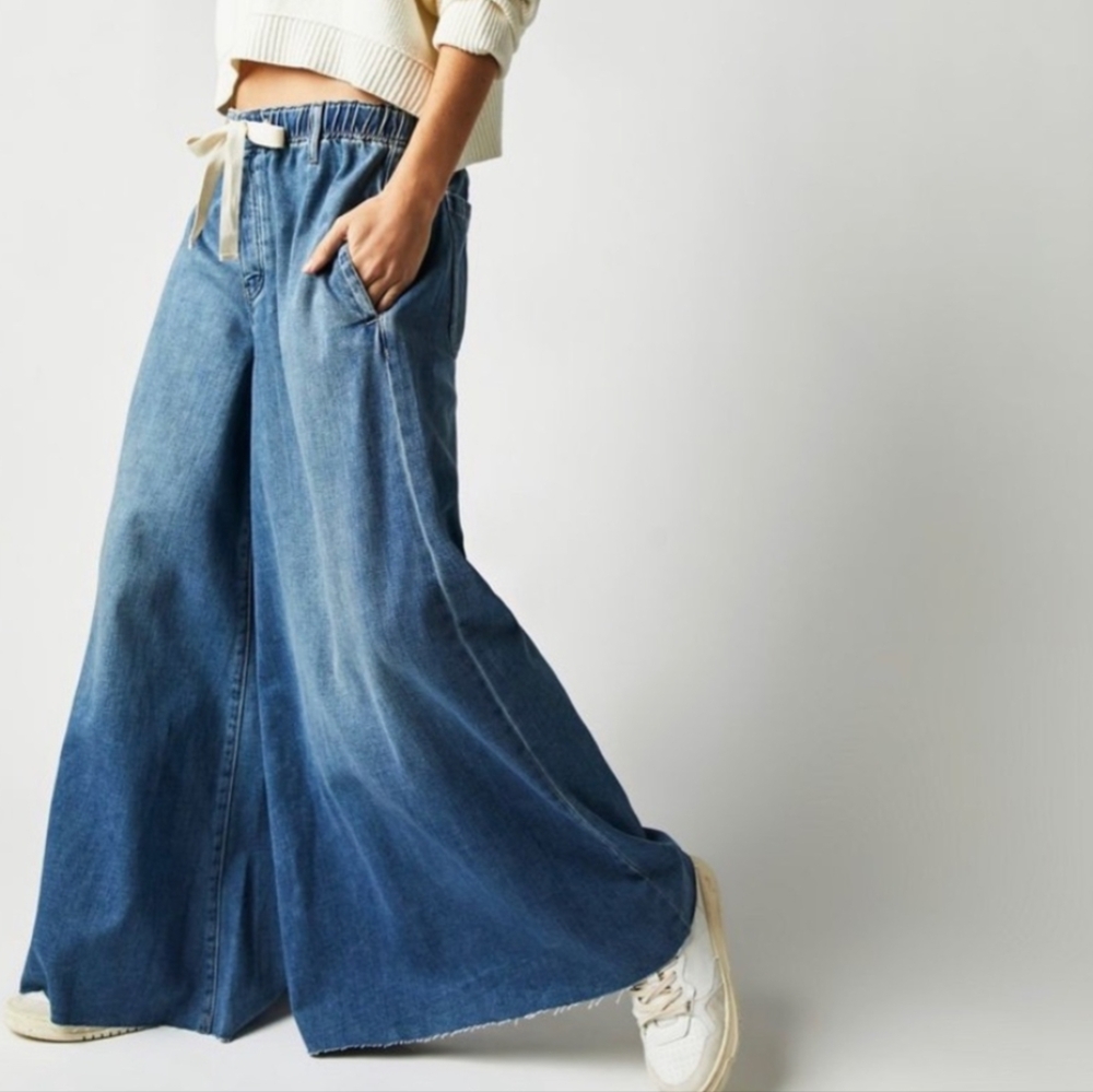 Free People Clover Wide Leg Jean Size Medium
